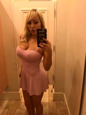 Beautiful boobs in a sexy dress