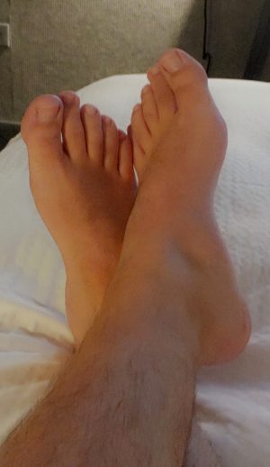 My feet, ready to be sucked and fucked