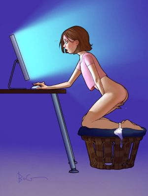 Watching Porn/Masturbation art by Unknown